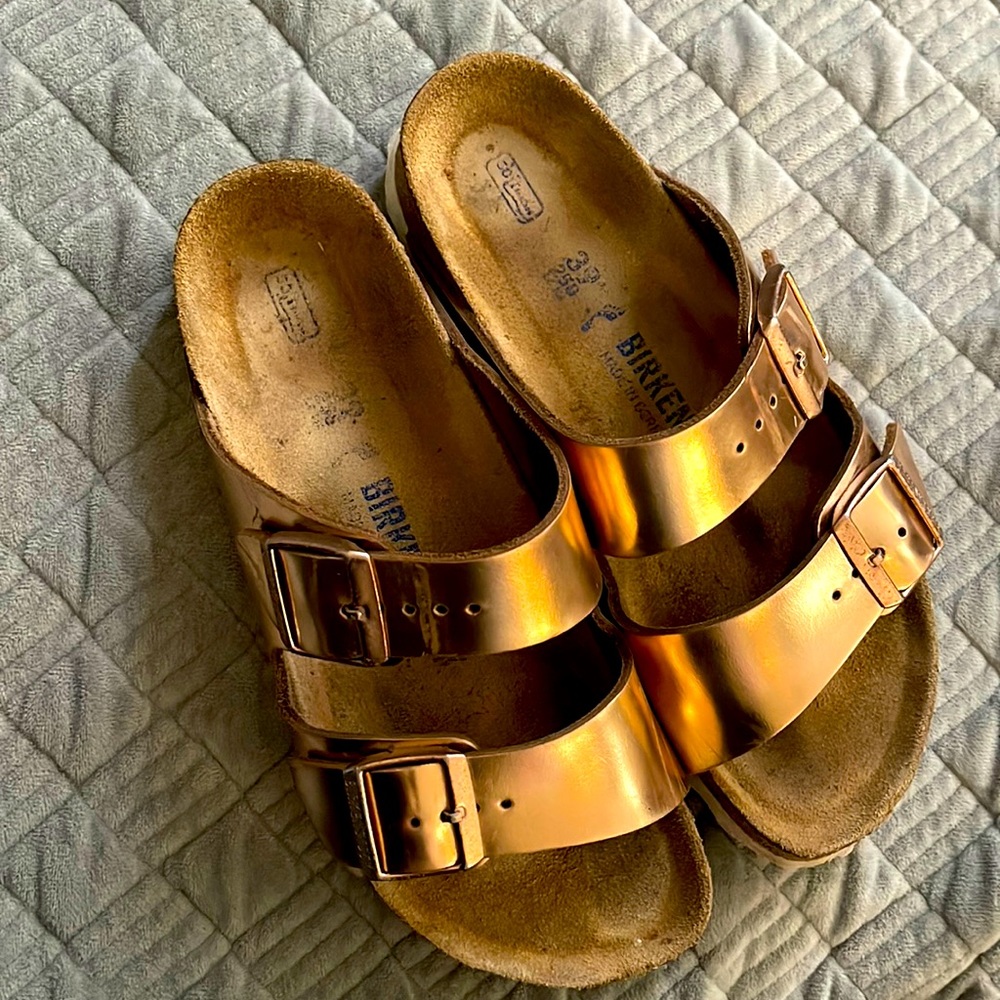 Rose gold Birkenstock